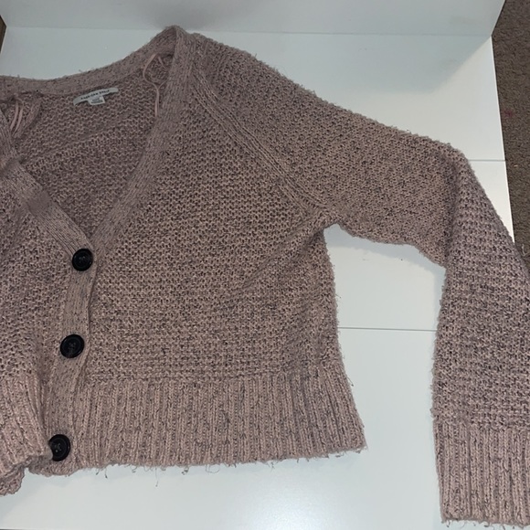 Pink Knit American Eagle Cardigan - Picture 2 of 5